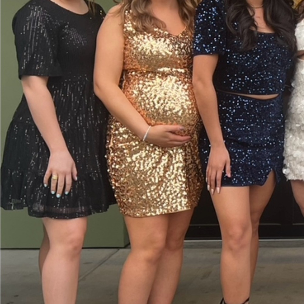 Gold Sequin Dress